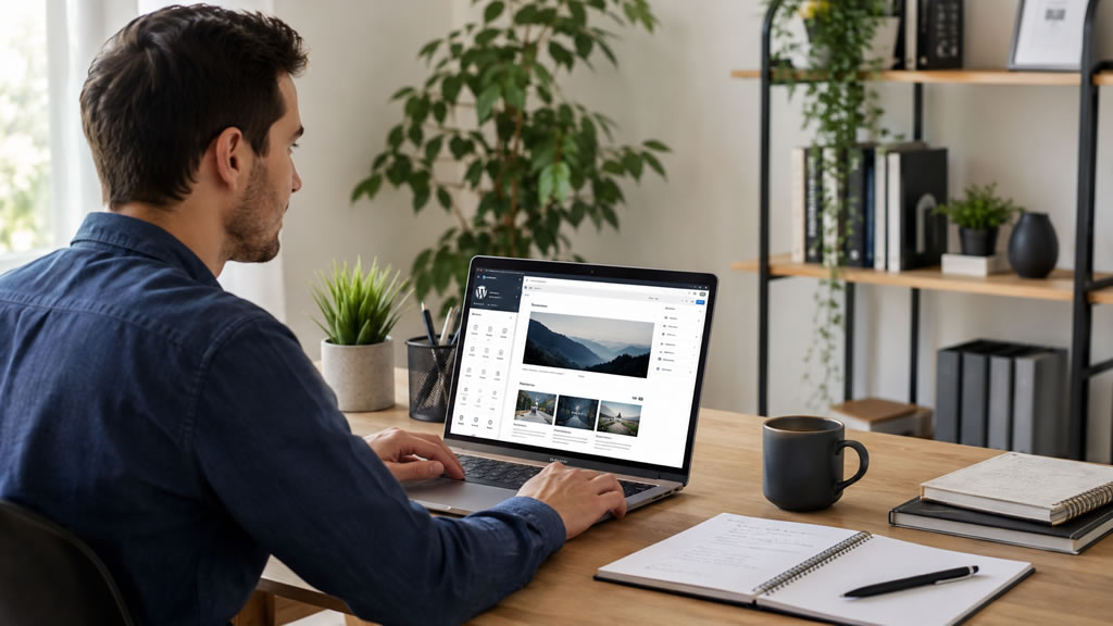 Persona aprendiendo WordPress  desde cero en un ordenador